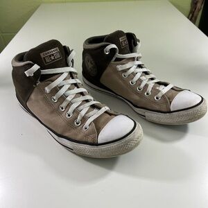 Converse Men's Two-Tone Brown High-Top Sneakers